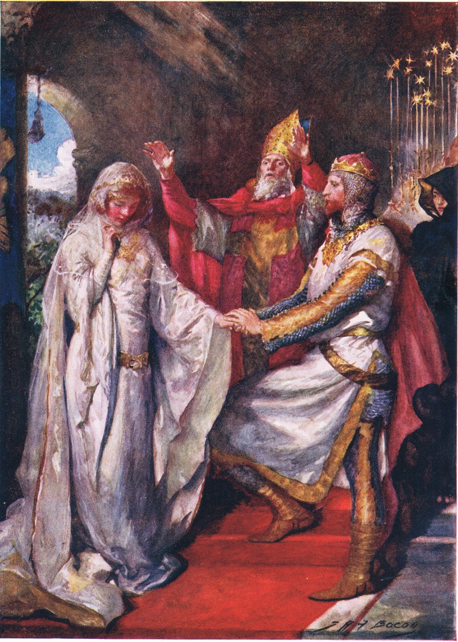 The Marriage of King Arthur and Queen Guinevere, illustrasjon for "Children