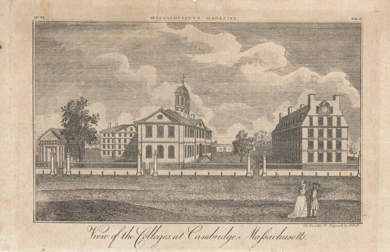 Utsikt over høgskolene i Cambridge, Massachusetts av John Henry Hill