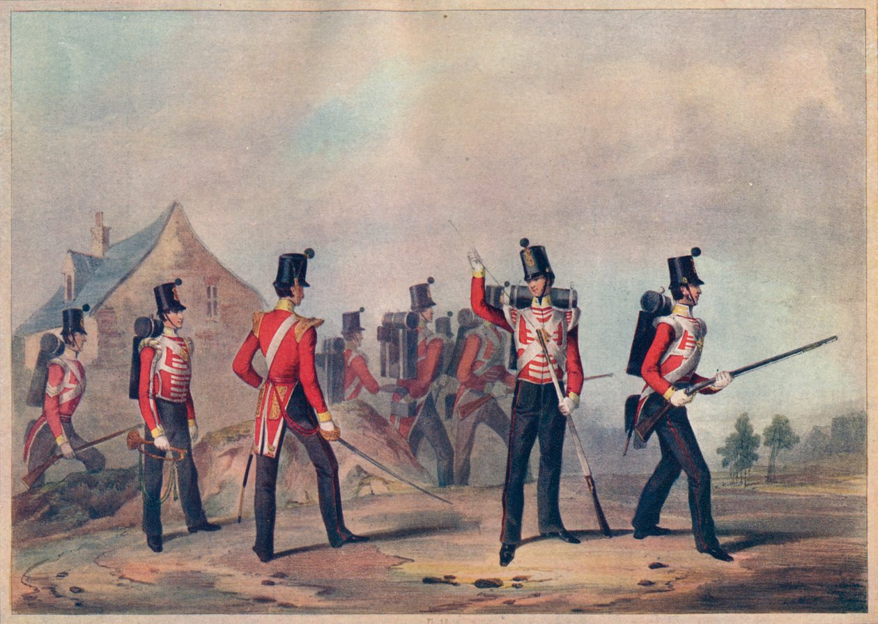 Regiments of Light Infantry som viser det 90. lette infanteriet, 1800-tallet 1909 av John Henry Lynch