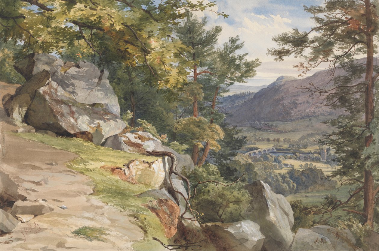 Utsikt fra Craig-y-Barns, Dunkeld, ser sørover av John Henry Mole
