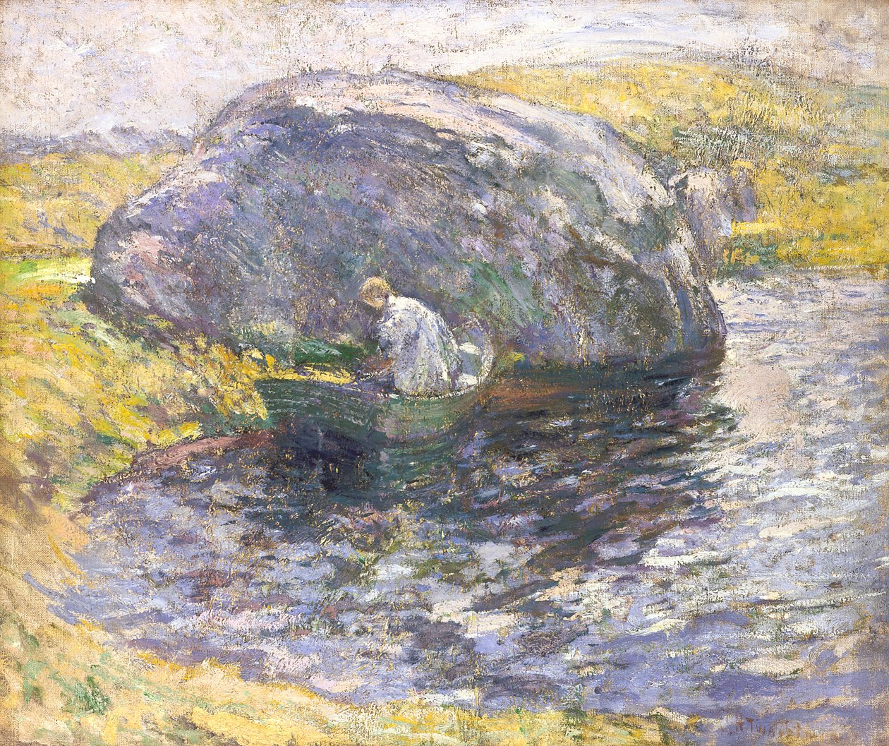 En sommerdag (olje på lerret) av John Henry Twachtman