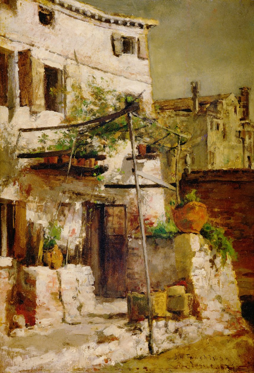En venetiansk scene, 1877 av John Henry Twachtman