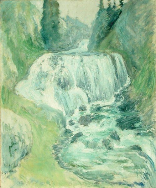 Cascades Waterfall (olje på lerret) av John Henry Twachtman