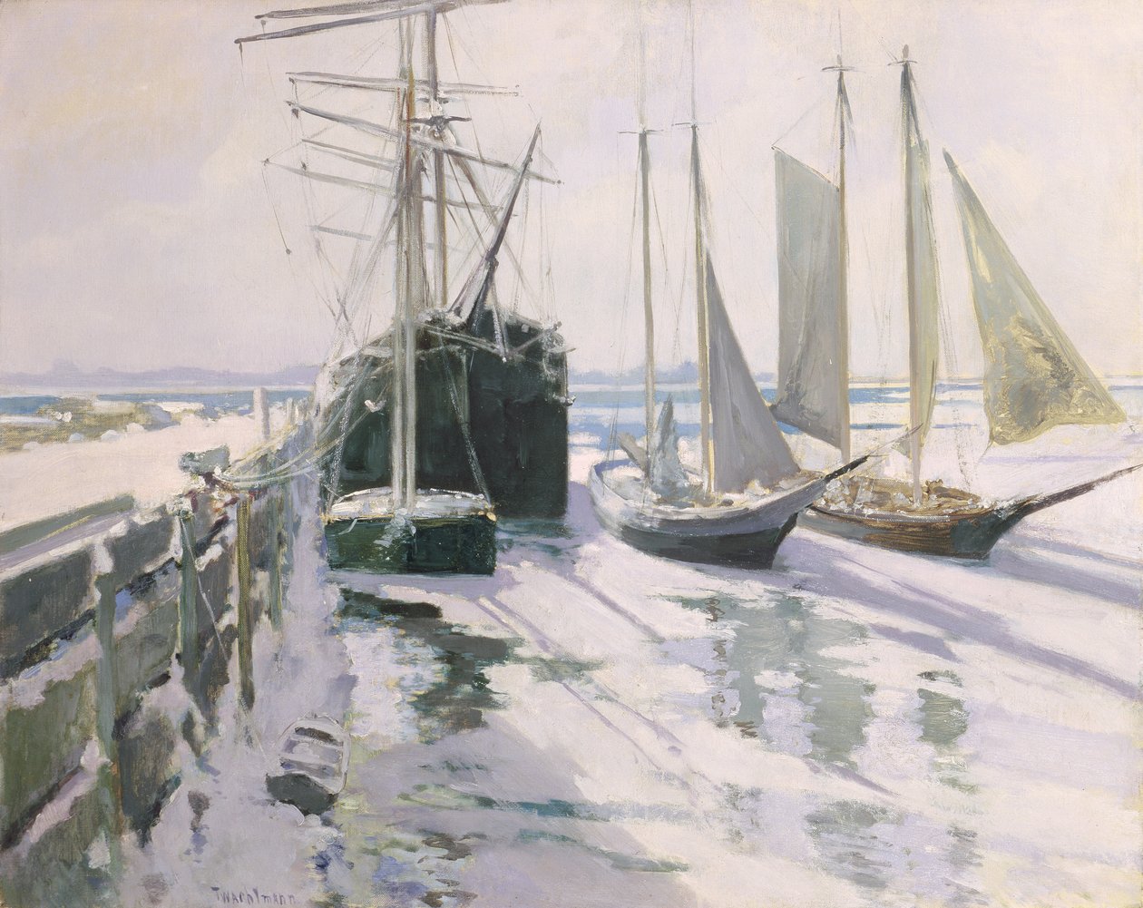 Connecticut Shore, vinter, ca. 1893 av John Henry Twachtman