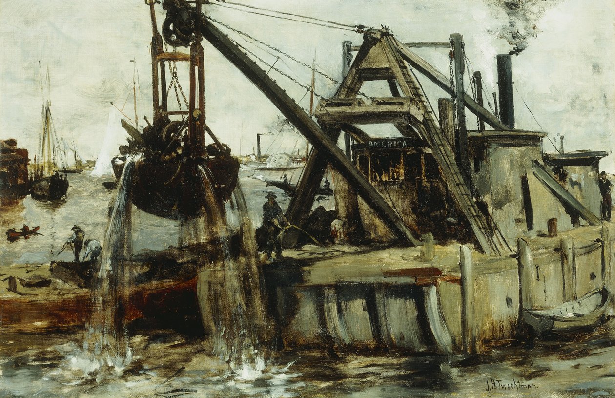 Mudring i East River, av John Henry Twachtman