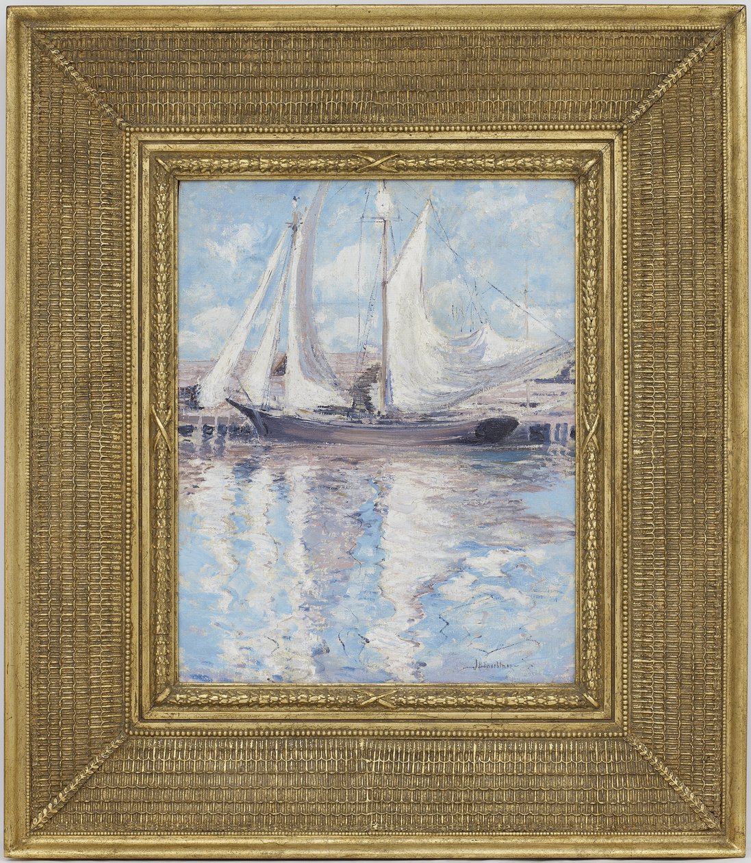 Tørkeseil, ca.1900 av John Henry Twachtman