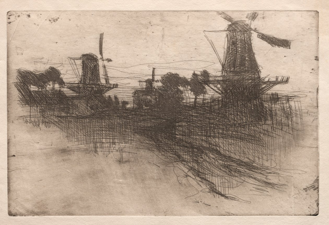 Kveld, Dordrecht, 1881-1883. av John Henry Twachtman