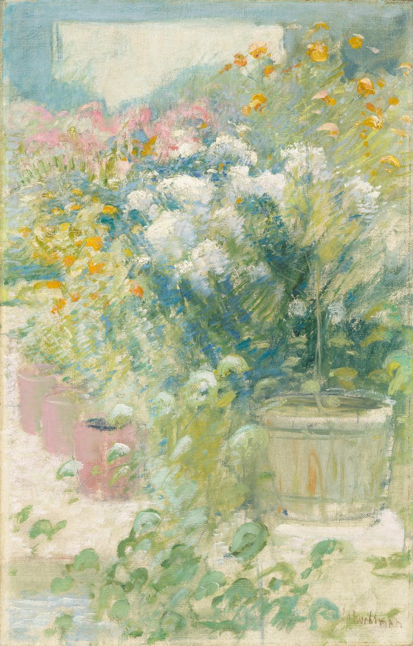 In the Greenhouse, ca. 1895 (olje på lerret) av John Henry Twachtman