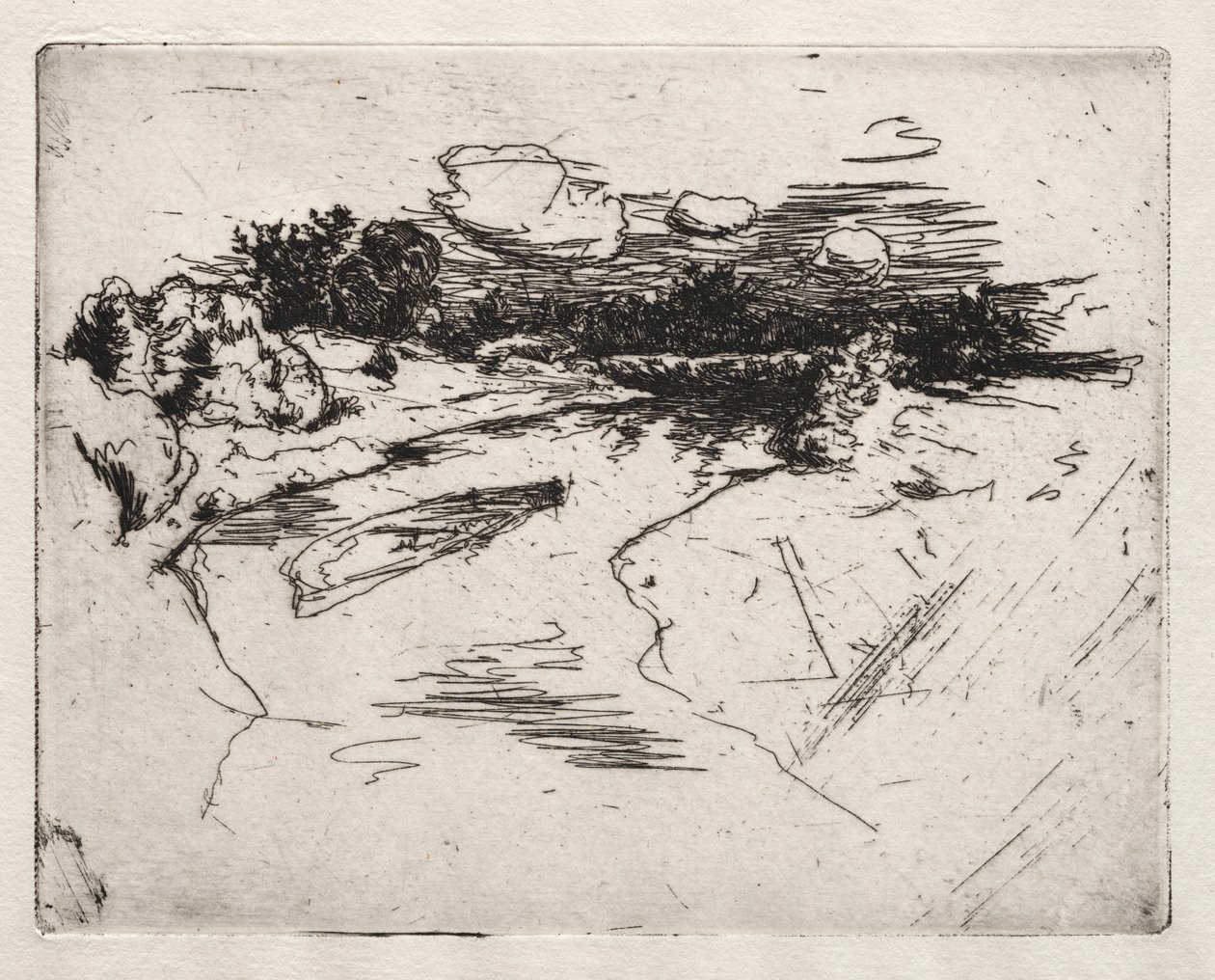 Miami River, nær Cincinnati, Ohio. av John Henry Twachtman