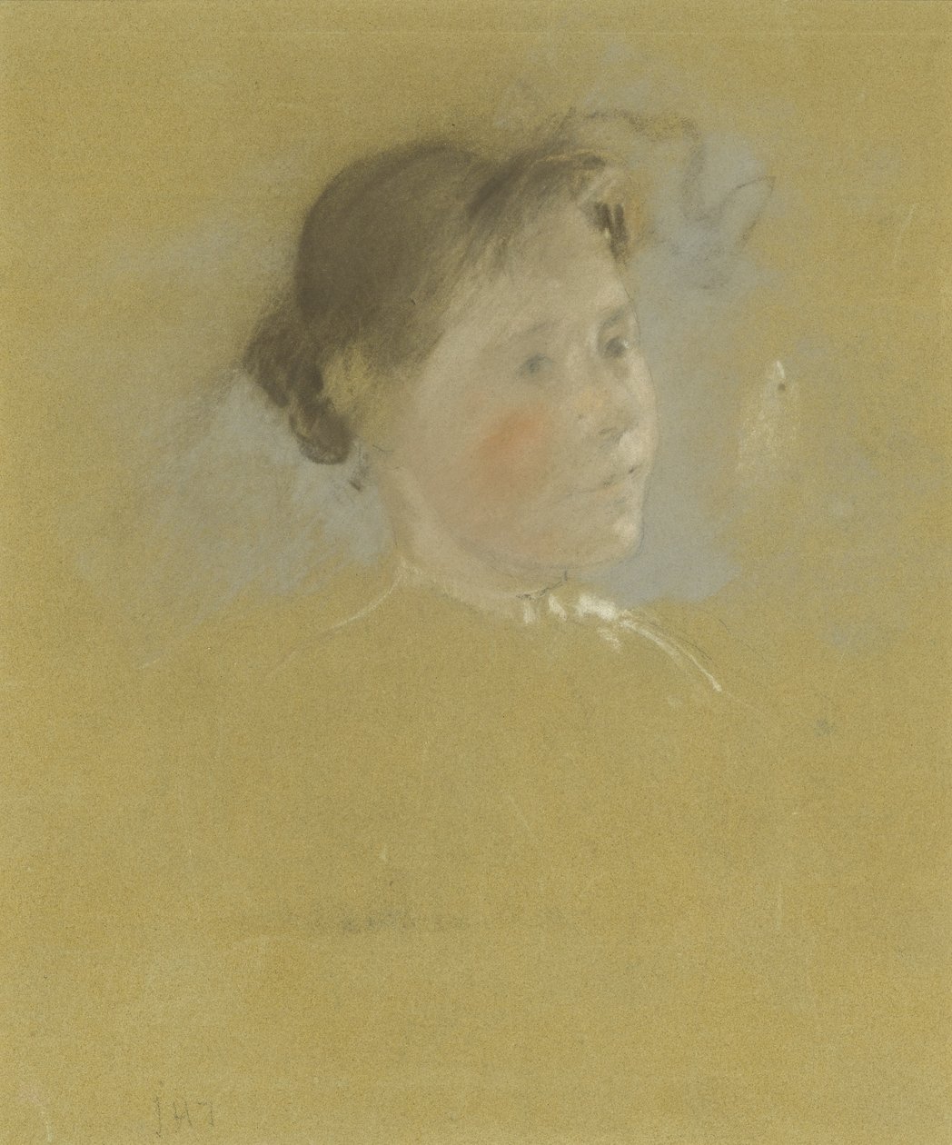 Study of a Head, ca. 1888-95 (pastell med innslag av grafitt på papp) av John Henry Twachtman