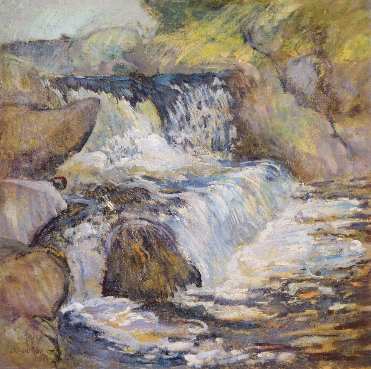 Kaskaden, ca. 1889 av John Henry Twachtman