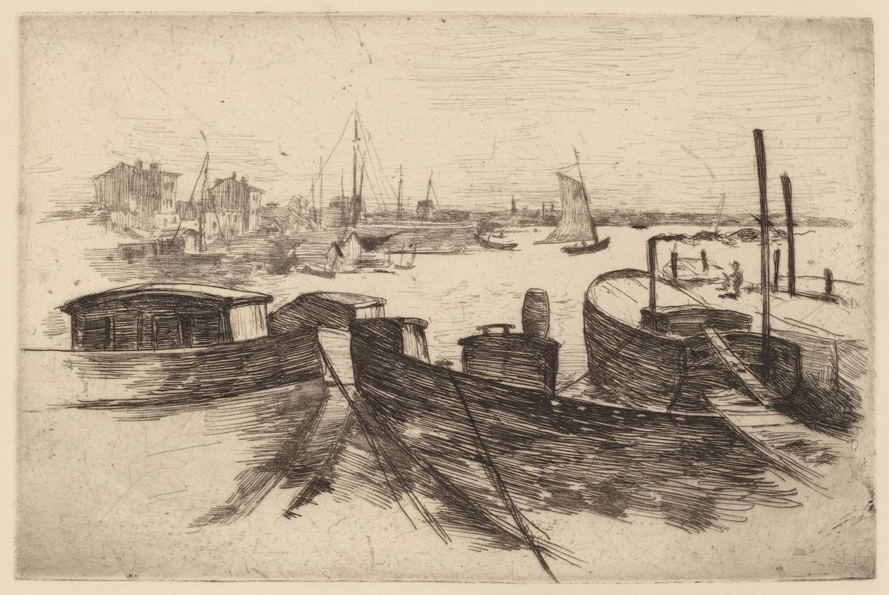 Havnen, Bridgeport av John Henry Twachtman
