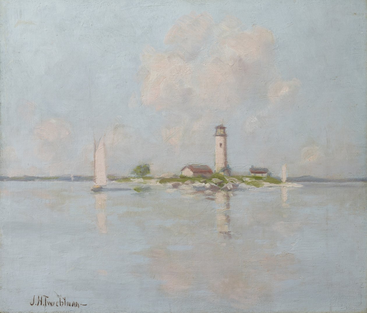 Fyret (olje på lerret) av John Henry Twachtman