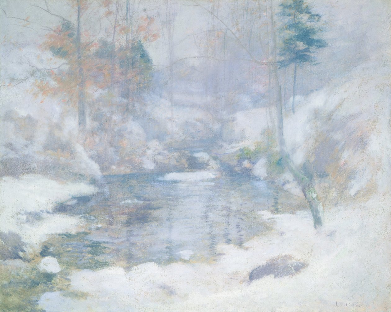 Winter Harmony, ca. 18901900. av John Henry Twachtman