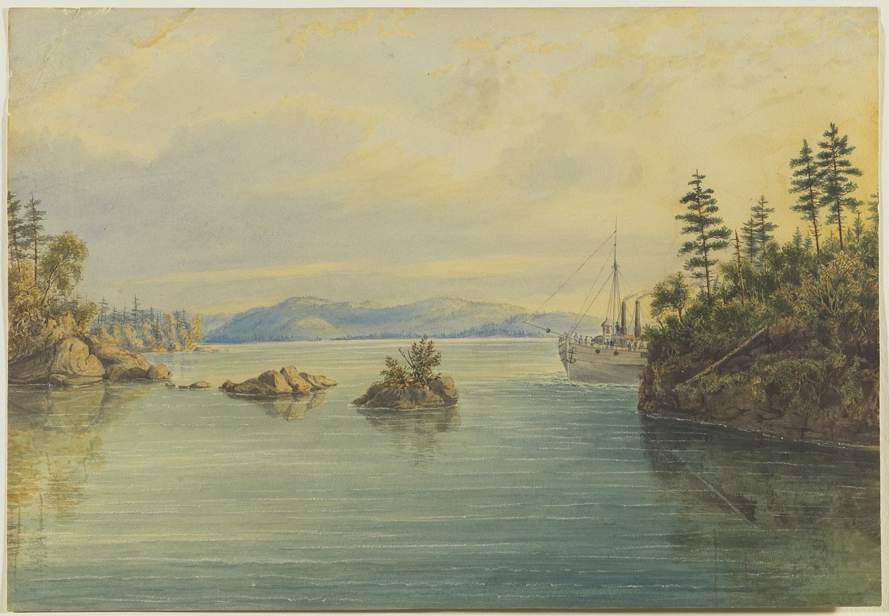 På de tusen øyene, ca. 1865 (wc på papir) av John Herbert Caddy