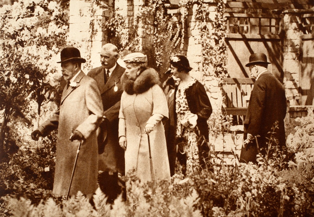 King George og Queen Mary på Chelsea Flower Show, 1930-tallet av John Hill