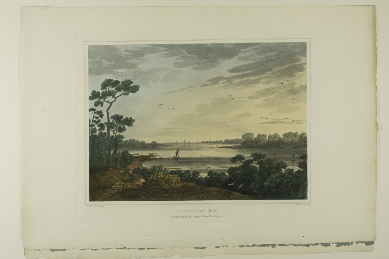 Lynnhaven Bay, plate en av det andre antallet pittoreske utsikter over amerikansk natur av John Hill