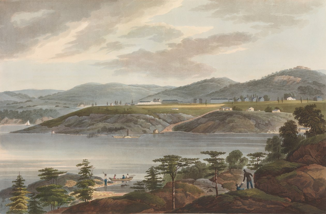 West Point nr. 16 av The Hudson River Portfolio, 1825. av John Hill