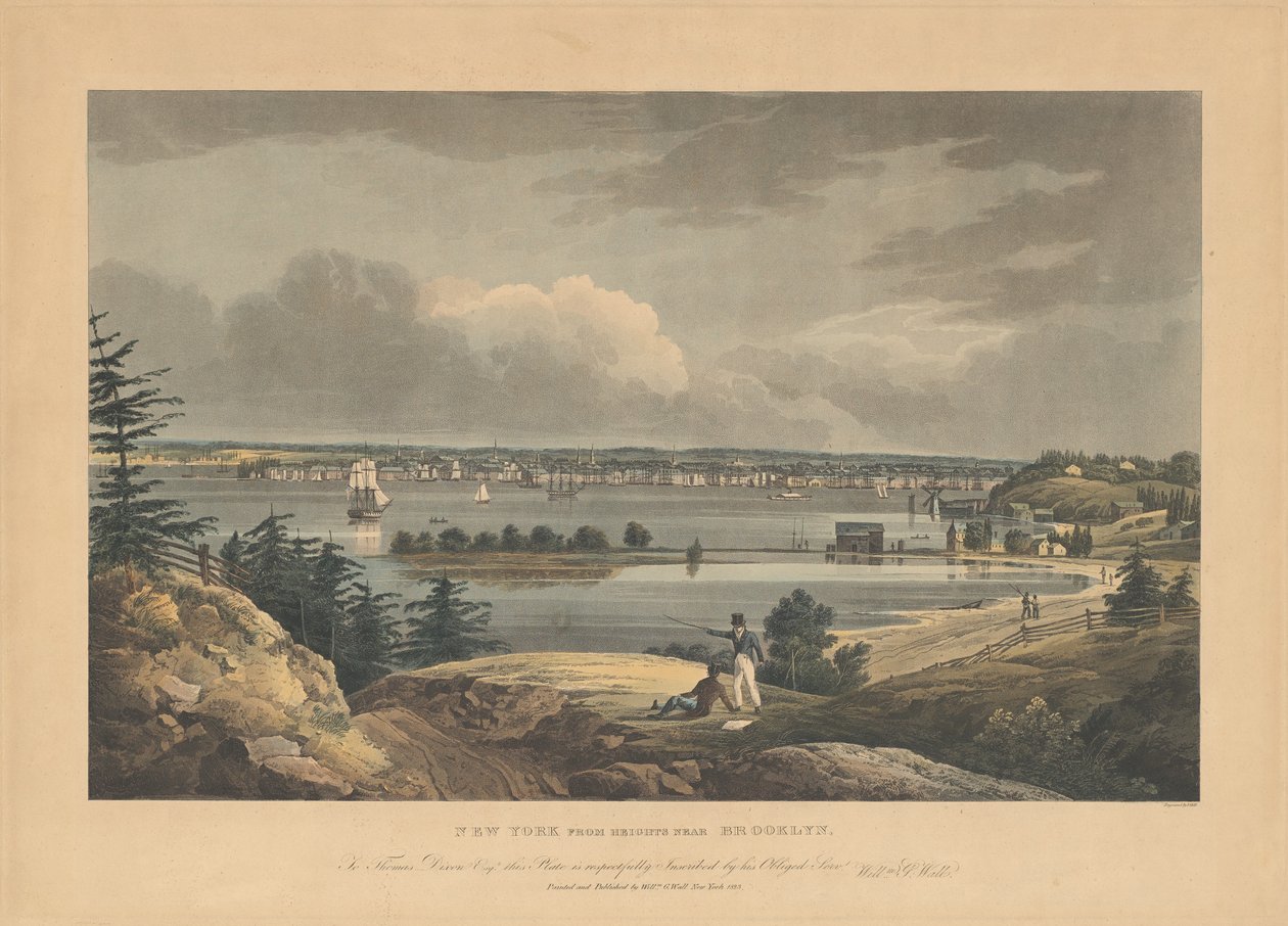 New York fra Heights nær Brooklyn av John Hill, after William Guy Wall