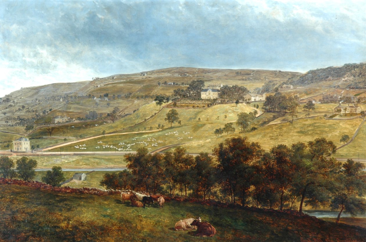 Ewood Hall fra Greenfields, 1869 av John Holland