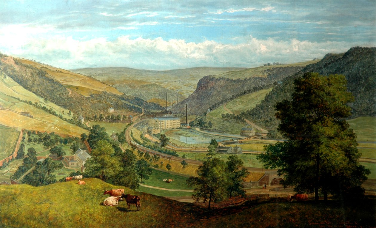 Todmorden Valley fra Charlestown, 1860 av John Holland