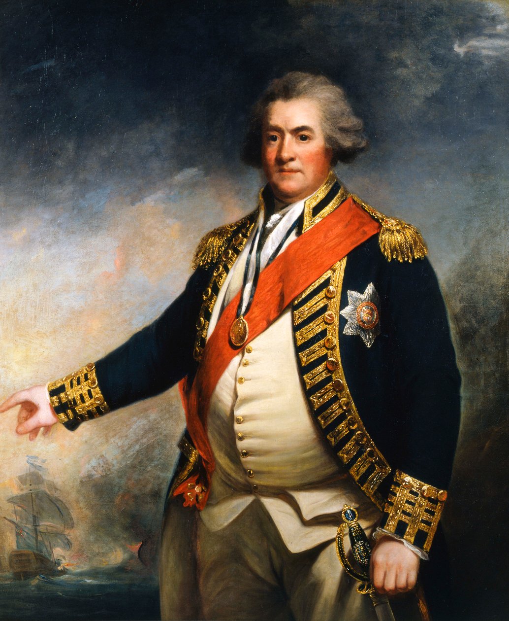 Admiral Lord Duncan, britisk marinesjef fra 1700-tallet av John Hoppner