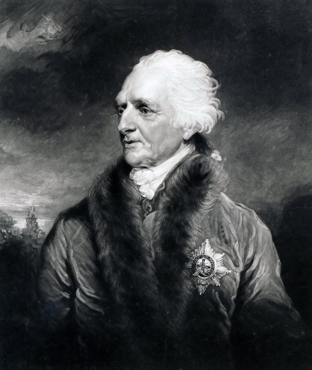 Augustus Henry Fitzroy, 3. hertug av Grafton, gravert av C. Turner av John Hoppner