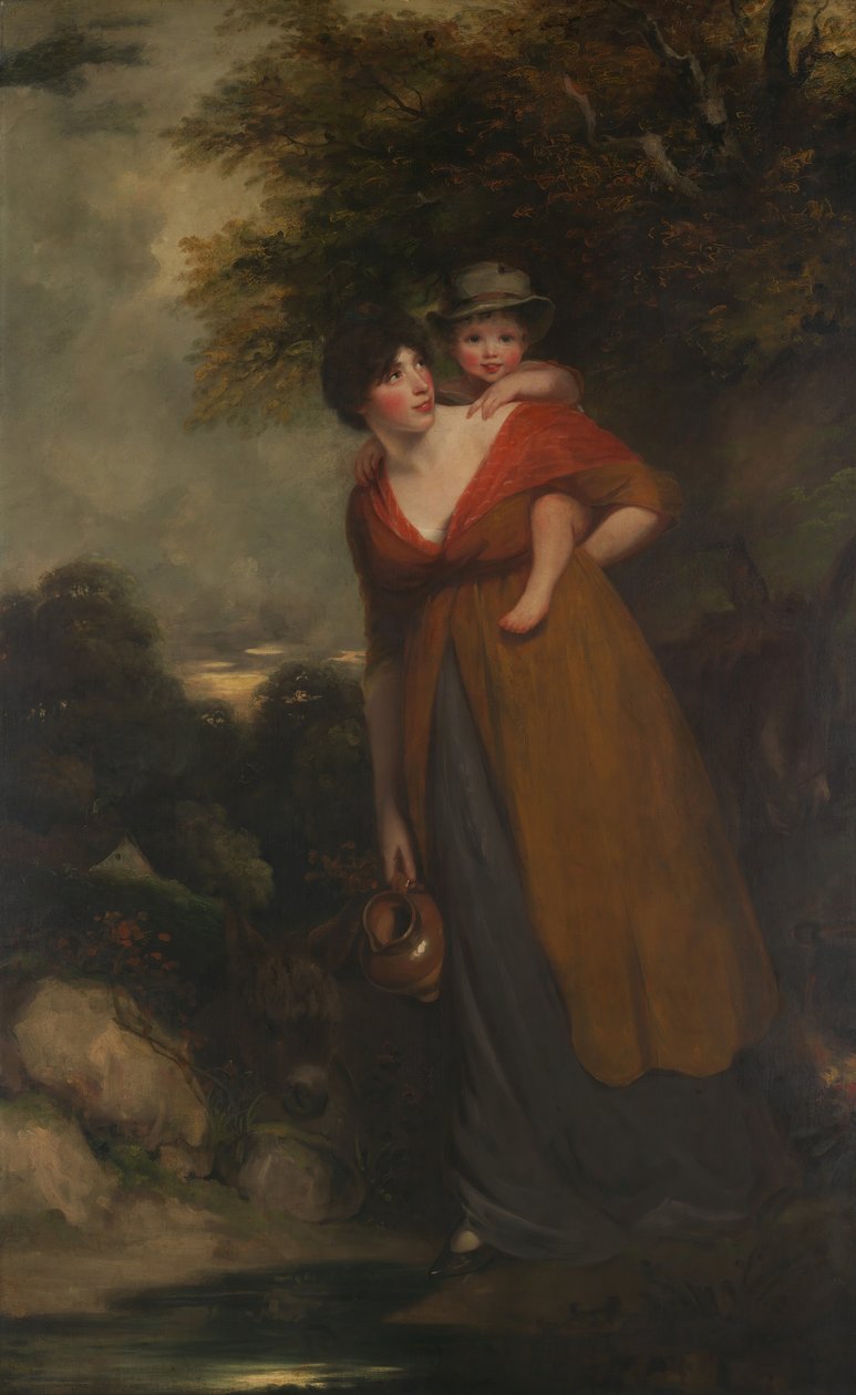 Mrs. Richard Brinsley Sheridan Hester Jane Ogle, 177576-1817 og hennes sønn.... av John Hoppner
