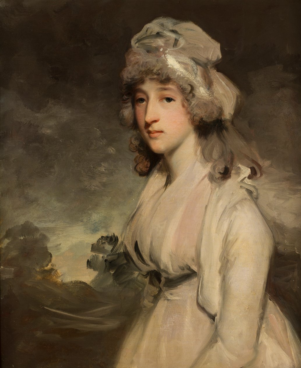 Portrett av Hon. lizabeth Diana Bridgeman, fru Gunning (1764-1810), ca. 1784-1810 (olje på lerret) av John Hoppner