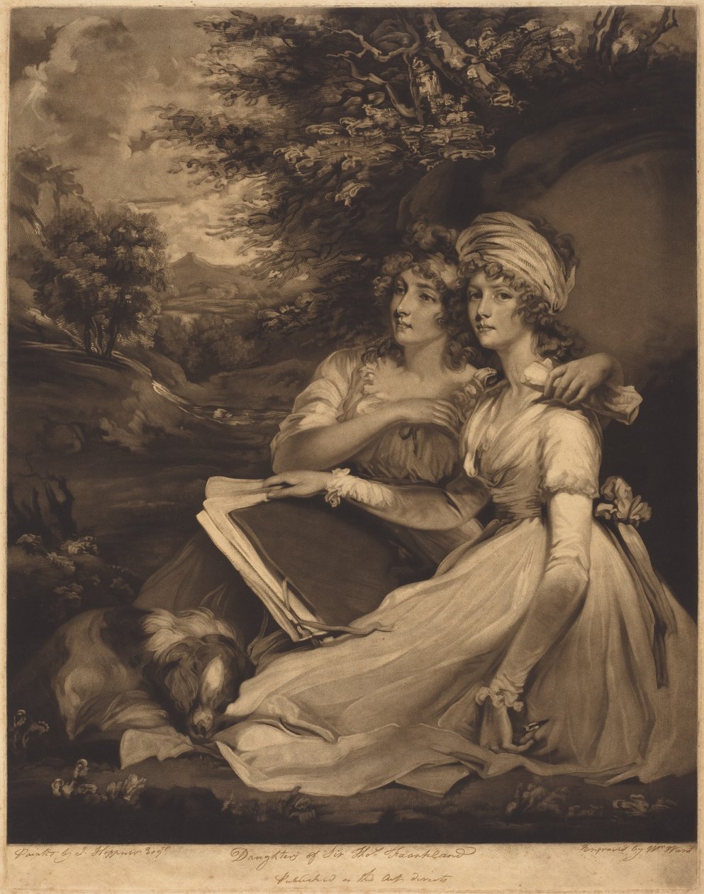 Sir Thomas Franklands døtre av John Hoppner