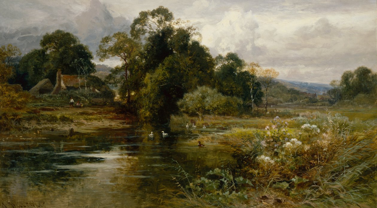 Nær Dorking, Surrey (olje på lerret) av John Horace Hooper