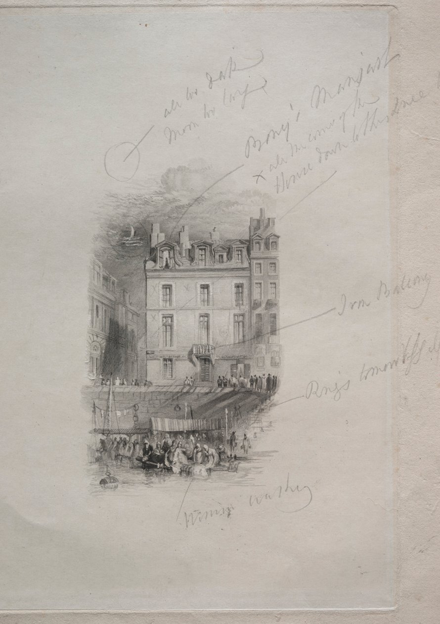Napoleons overnattingssted, Quai Conti, 1836. av John Horsburgh