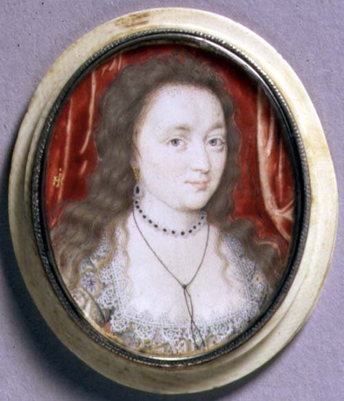 Portrettminiatyr av Lady Cecilia Neville, ca. 1615-20 (akvarell på vellum) av John Hoskins
