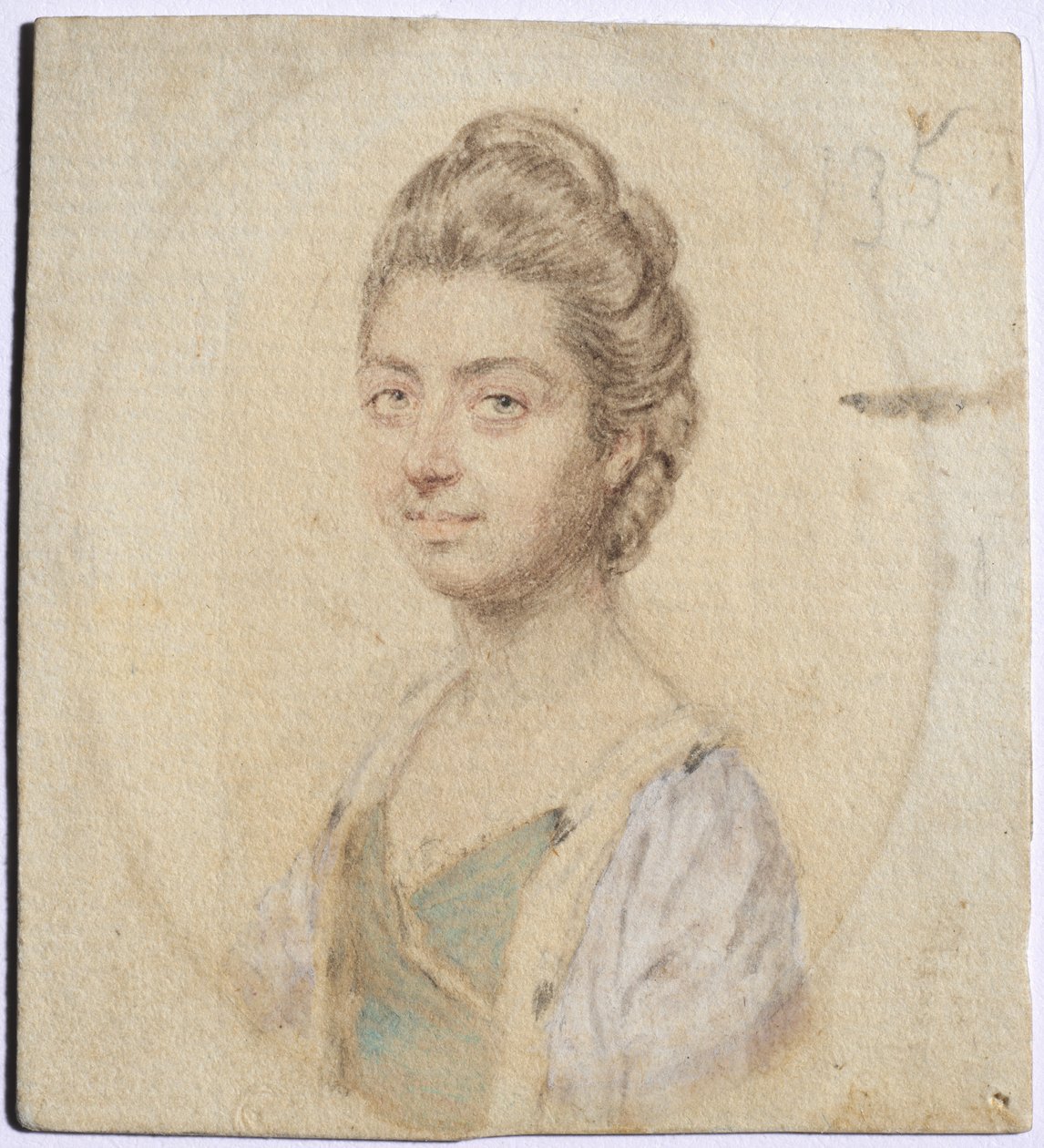 Portrett av Sukey, Lady Oglander, født Serle, ca. 1770-årene. av John I. smart
