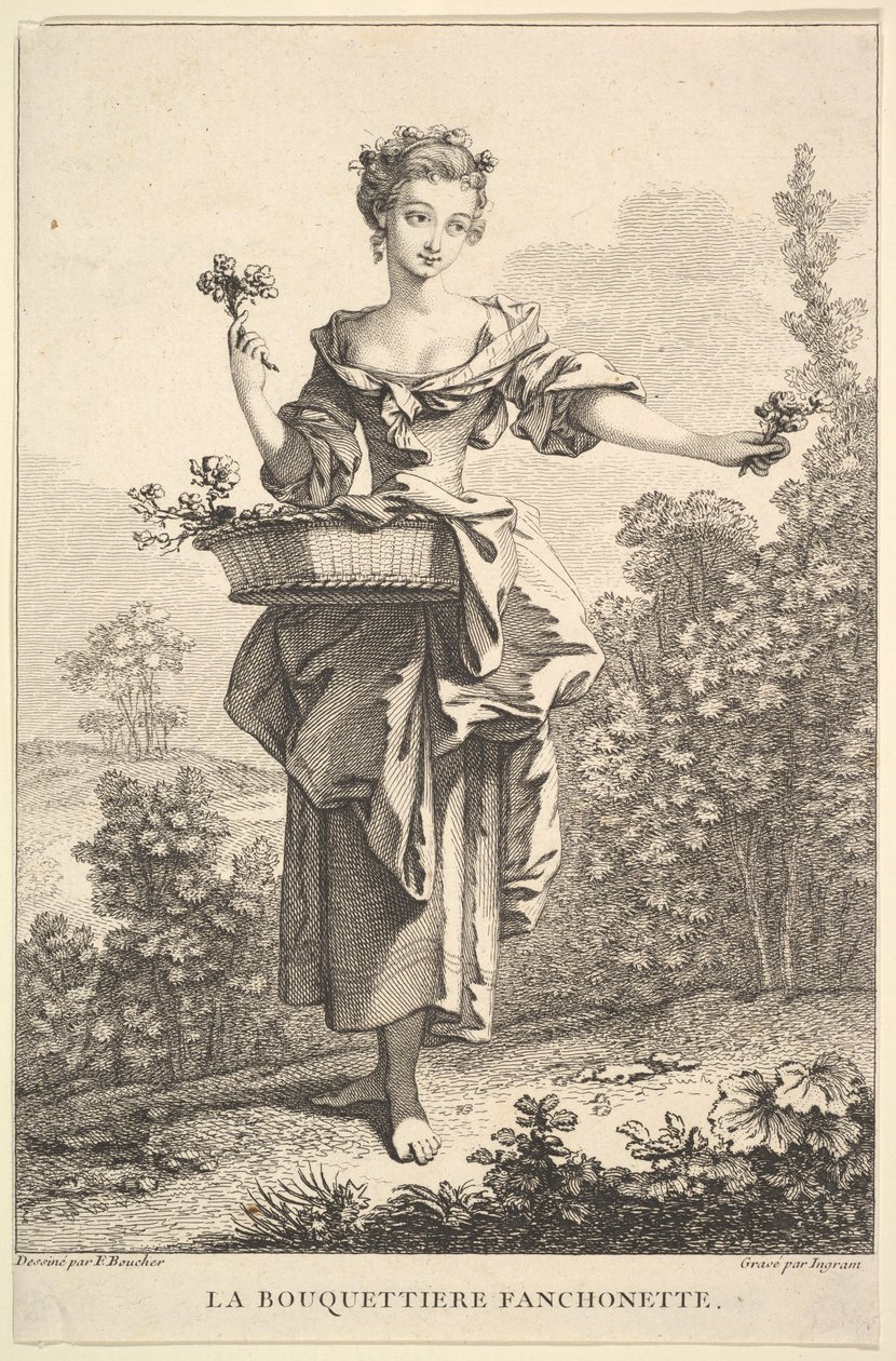 Blomsterjenta Fanchonette, 1741-63. av John Ingram