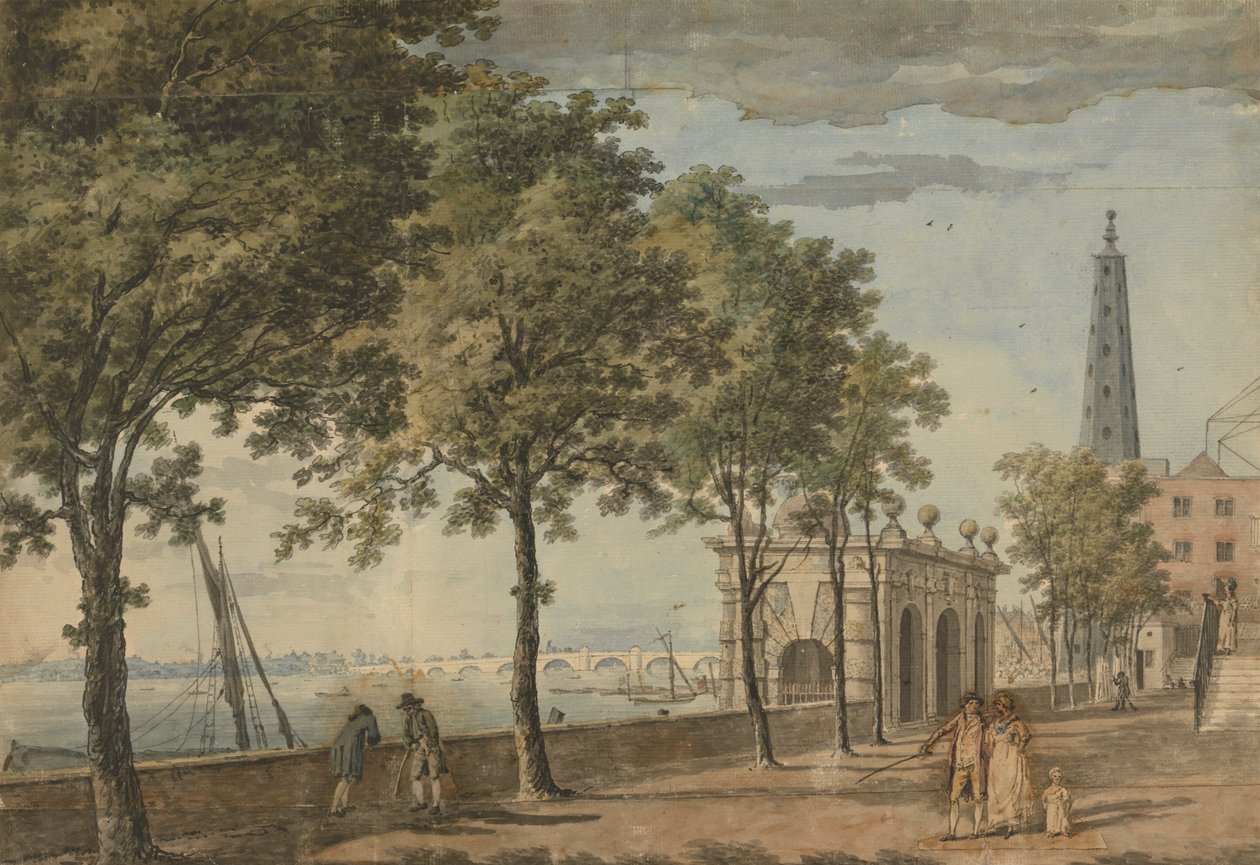 York Watergate og Westminster Bridge av John Inigo Richards
