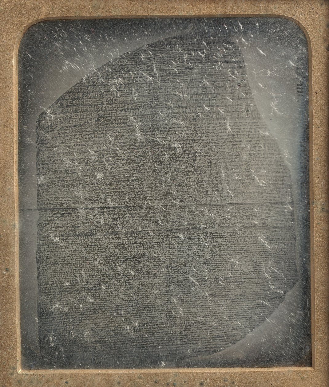 Kopi av Rosetta-steinen, 1846-52. av John Jabez Edwin Mayall