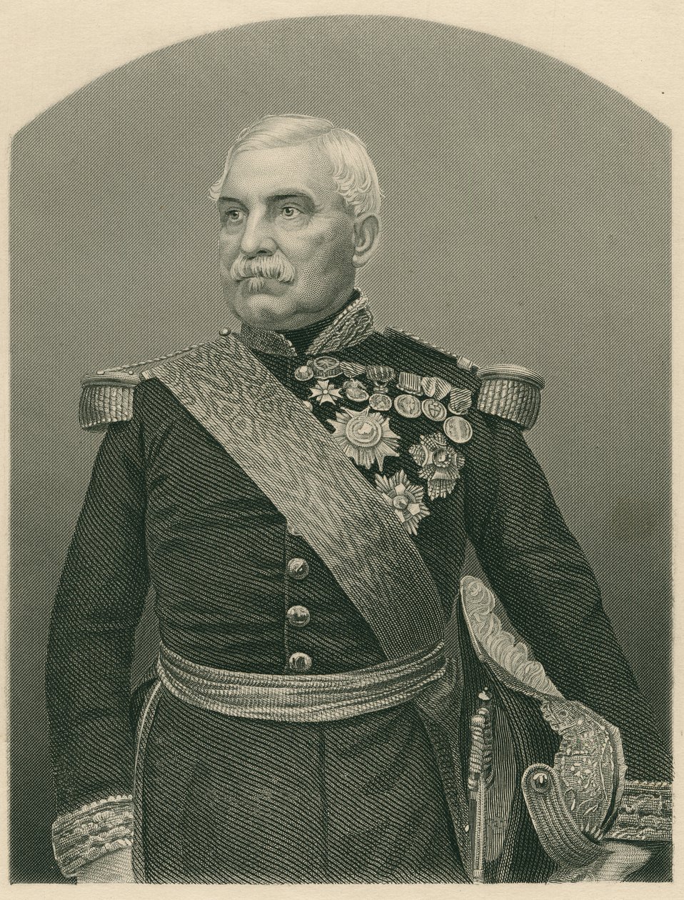 Amable Jean Jacques Pelissier (1794-1864) hertug av Malakoff av John Jabez Edwin Paisley Mayall