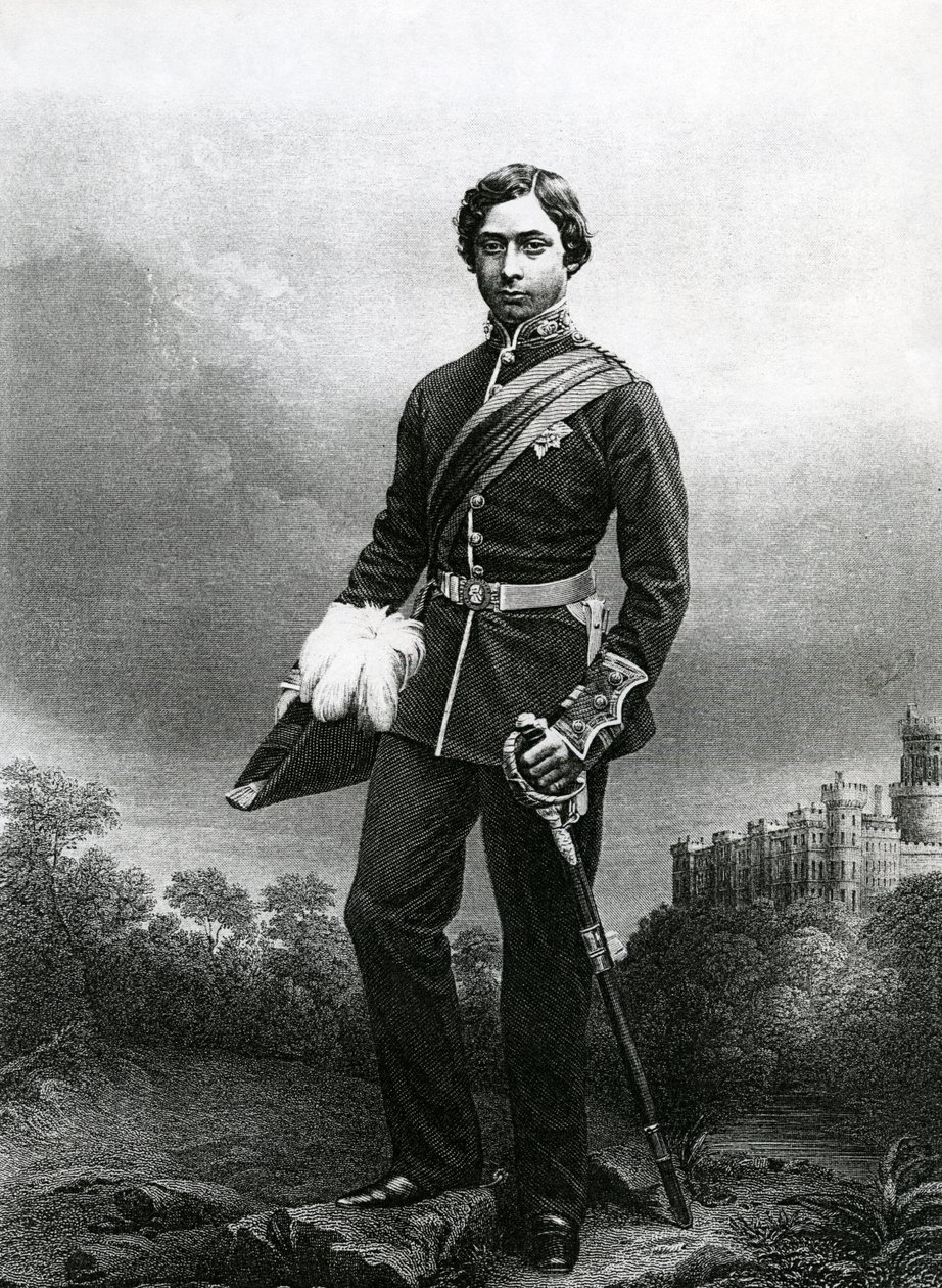 Albert Edward, Prince of Wales, gravert av D.J. Pund fra et fotografi, fra 