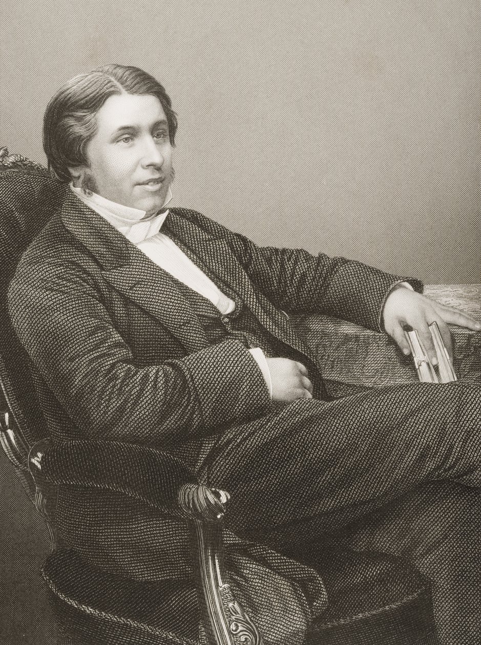 Charles Haddon Spurgeon (1834-92) gravert av D.J. Pund fra et fotografi, fra 