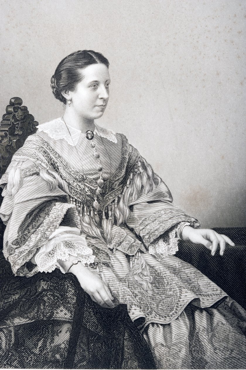 Clara Novello (1818-1908) gravert av D.J. Pund fra et fotografi, fra 