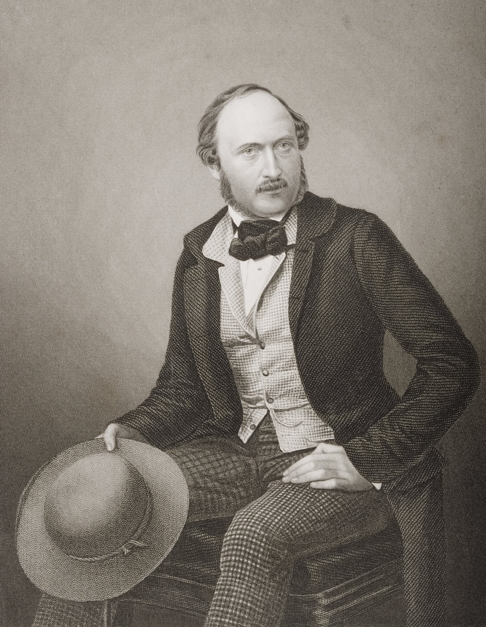H.R.H. Prins Albert (1819-61) Prinsgemalen av Storbritannia og Irland, gravert av D.J. Pund fra et fotografi, fra 