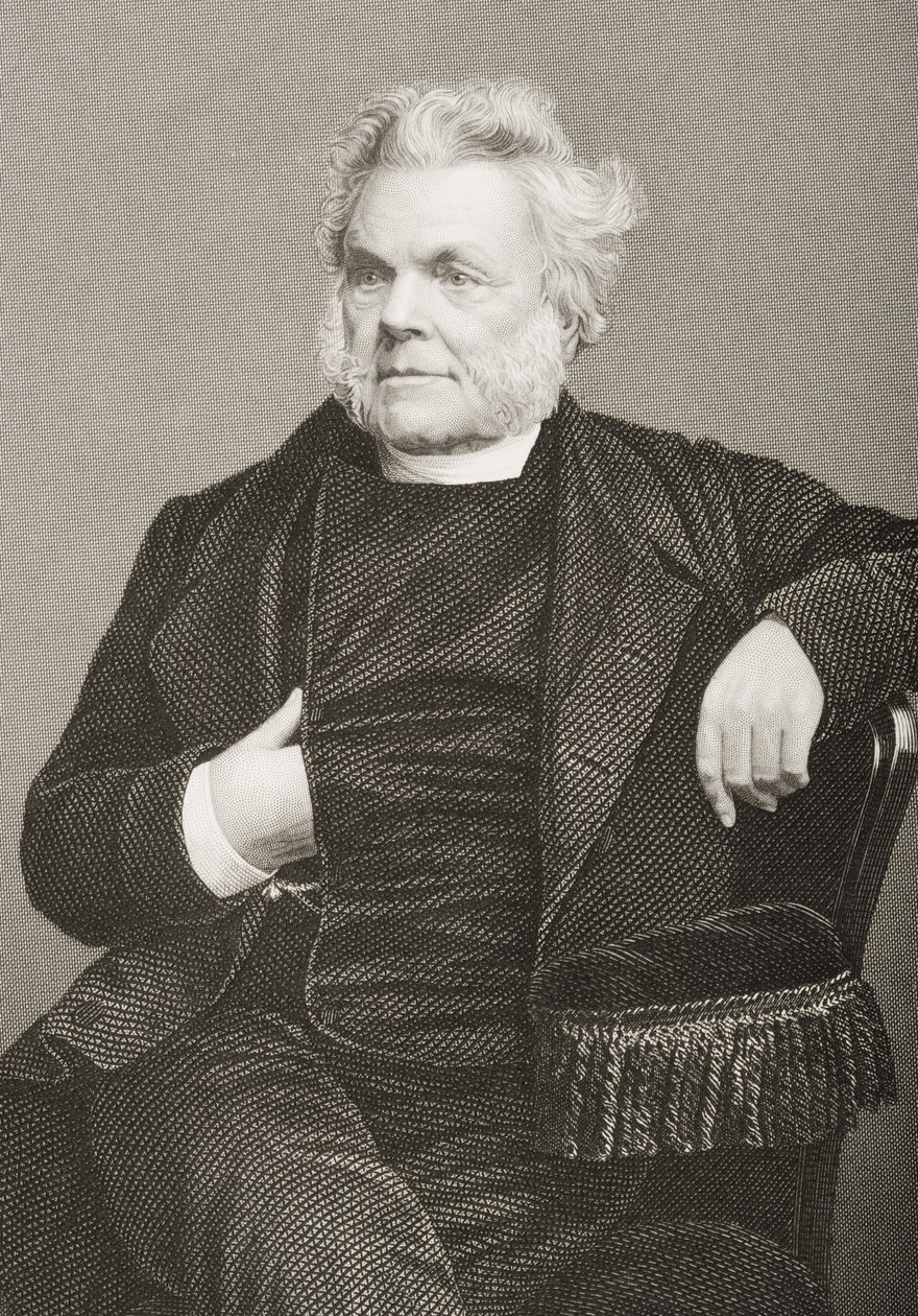 John Angell James (1785-1859) gravert av D.J. Pund fra et fotografi, fra 