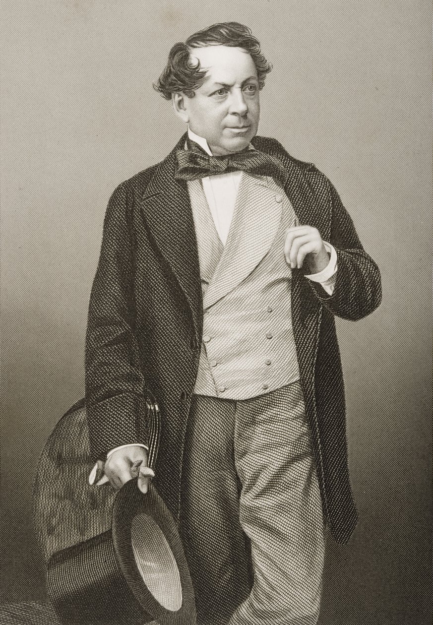 John Baldwin Buckstone (1802-79) gravert av D.J. Pund fra et fotografi, fra 