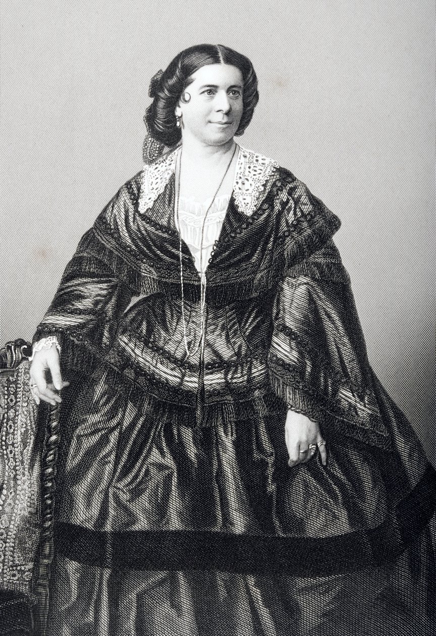 Madame Anna Bishop (1810-84) gravert av D.J. Pund fra et fotografi, fra 
