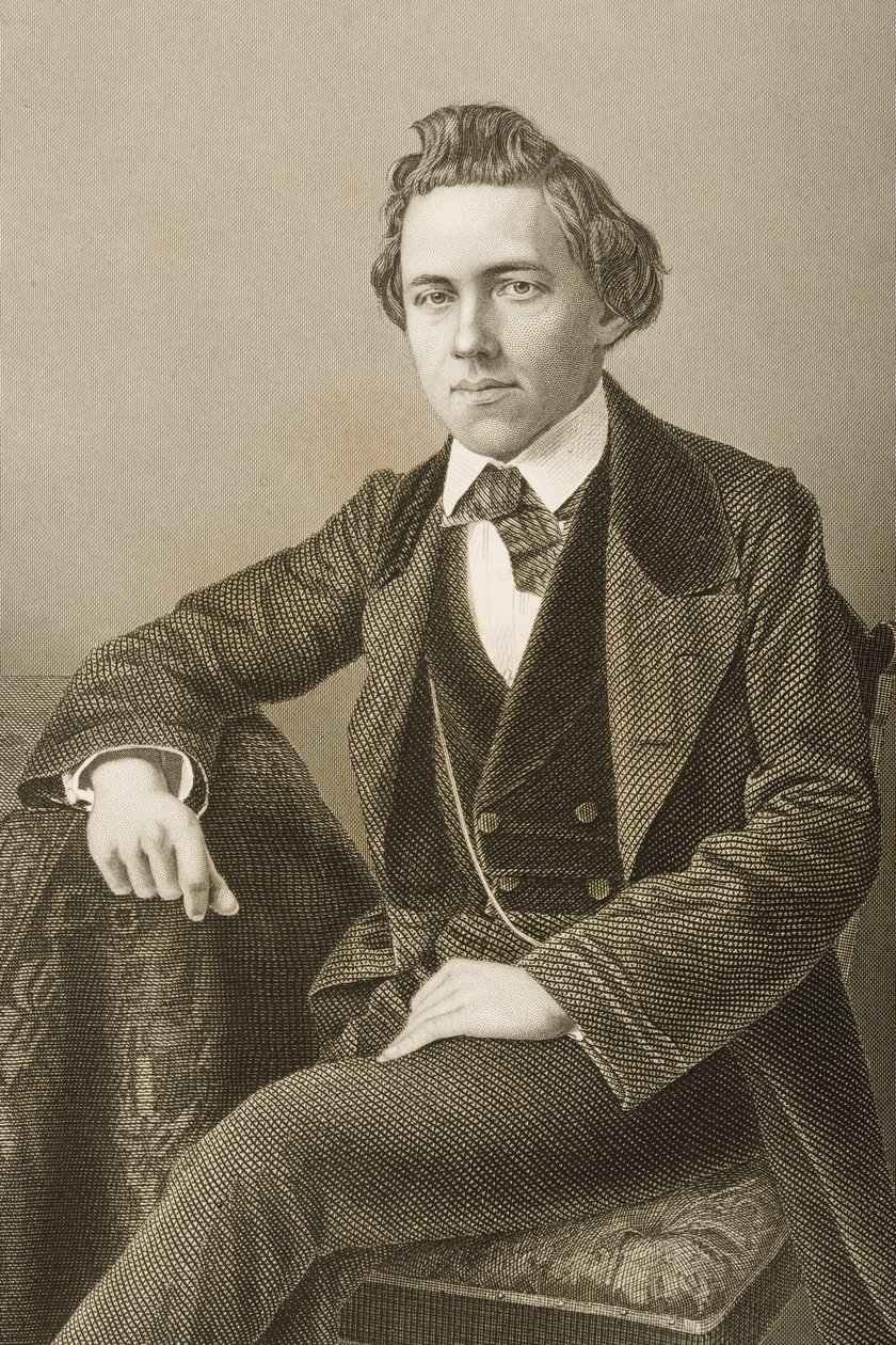 Paul Charles Morphy (1837-84) gravert av D.J. Pund fra et fotografi, fra 