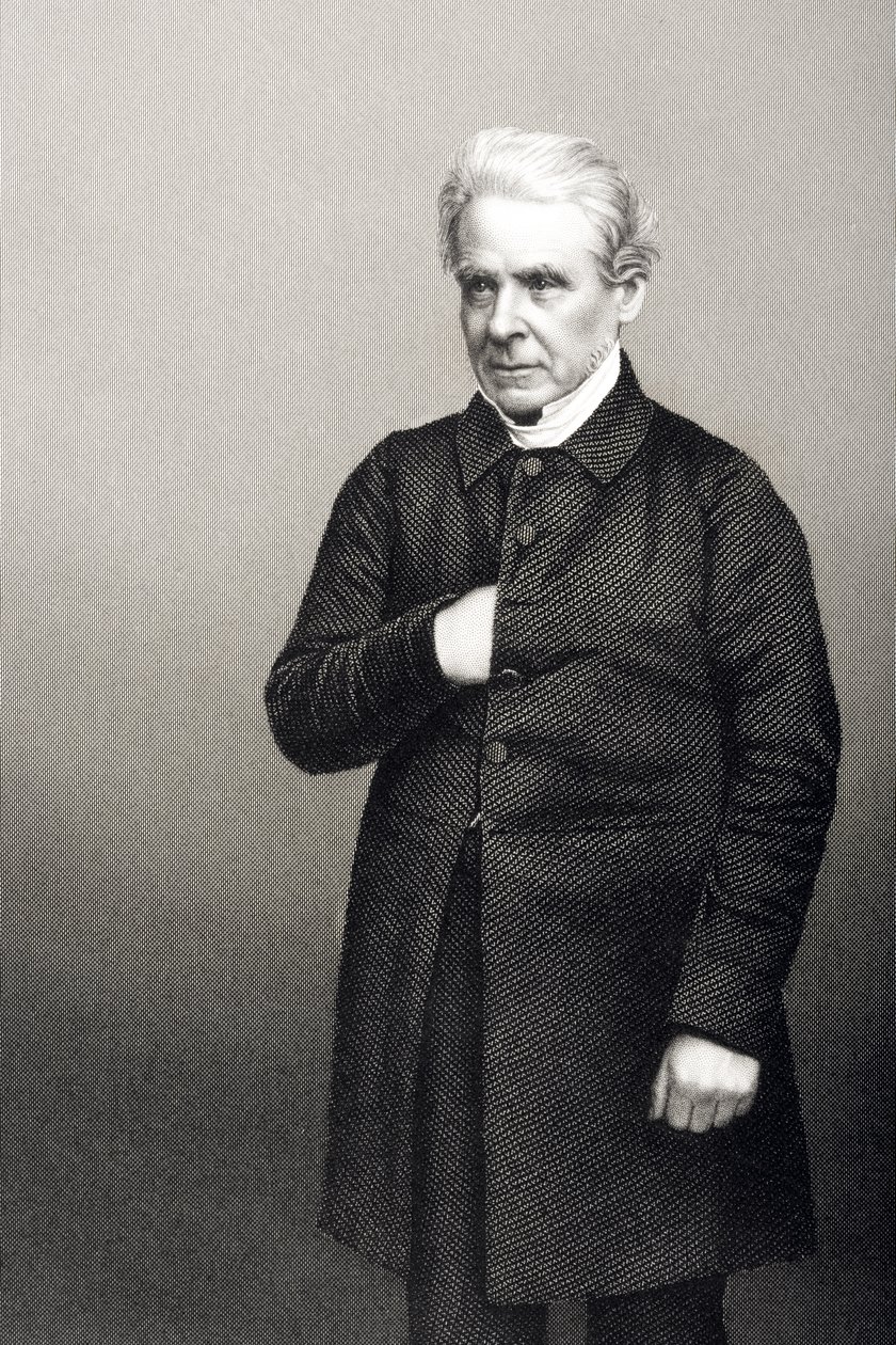 Pastor Thomas Dale (1797-1870) gravert av D.J. Pund fra et fotografi, fra 