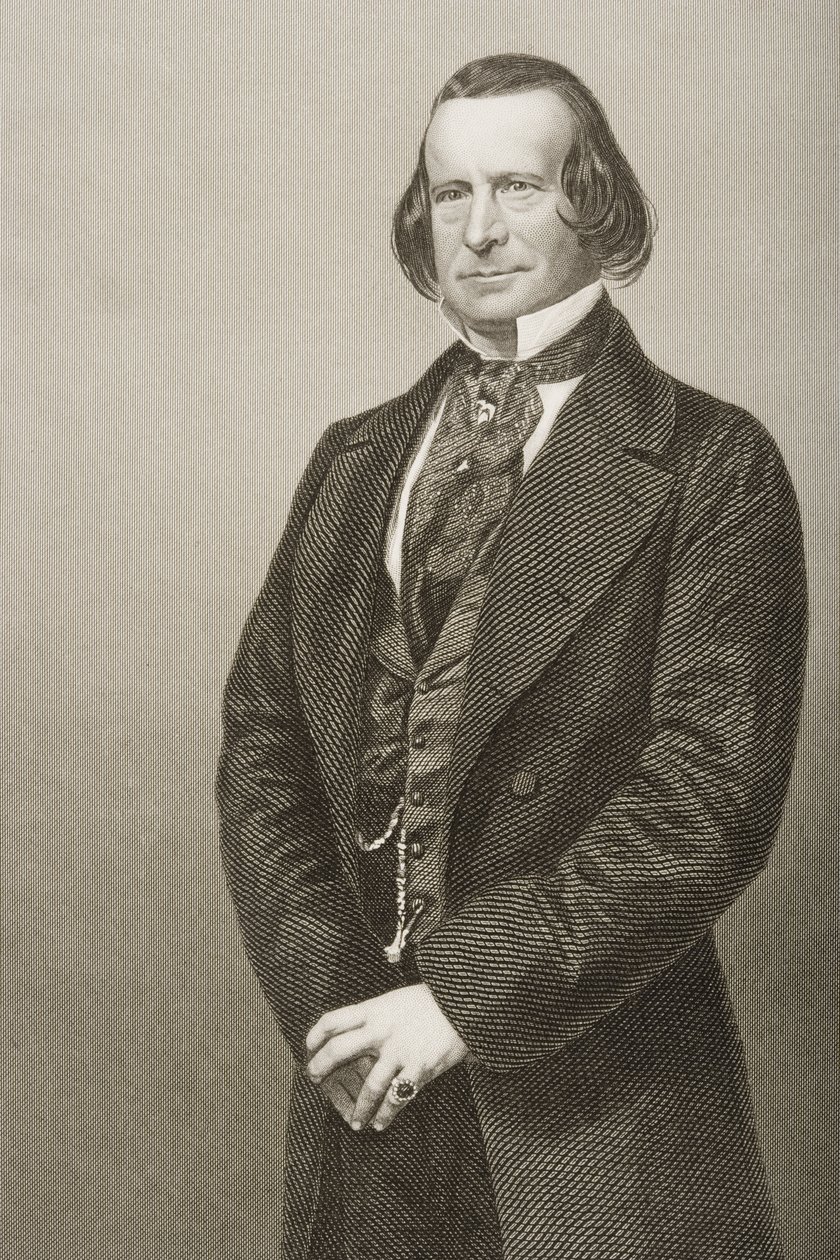 Samuel Phelps (1804-78) gravert av D.J. Pund fra et fotografi, fra 