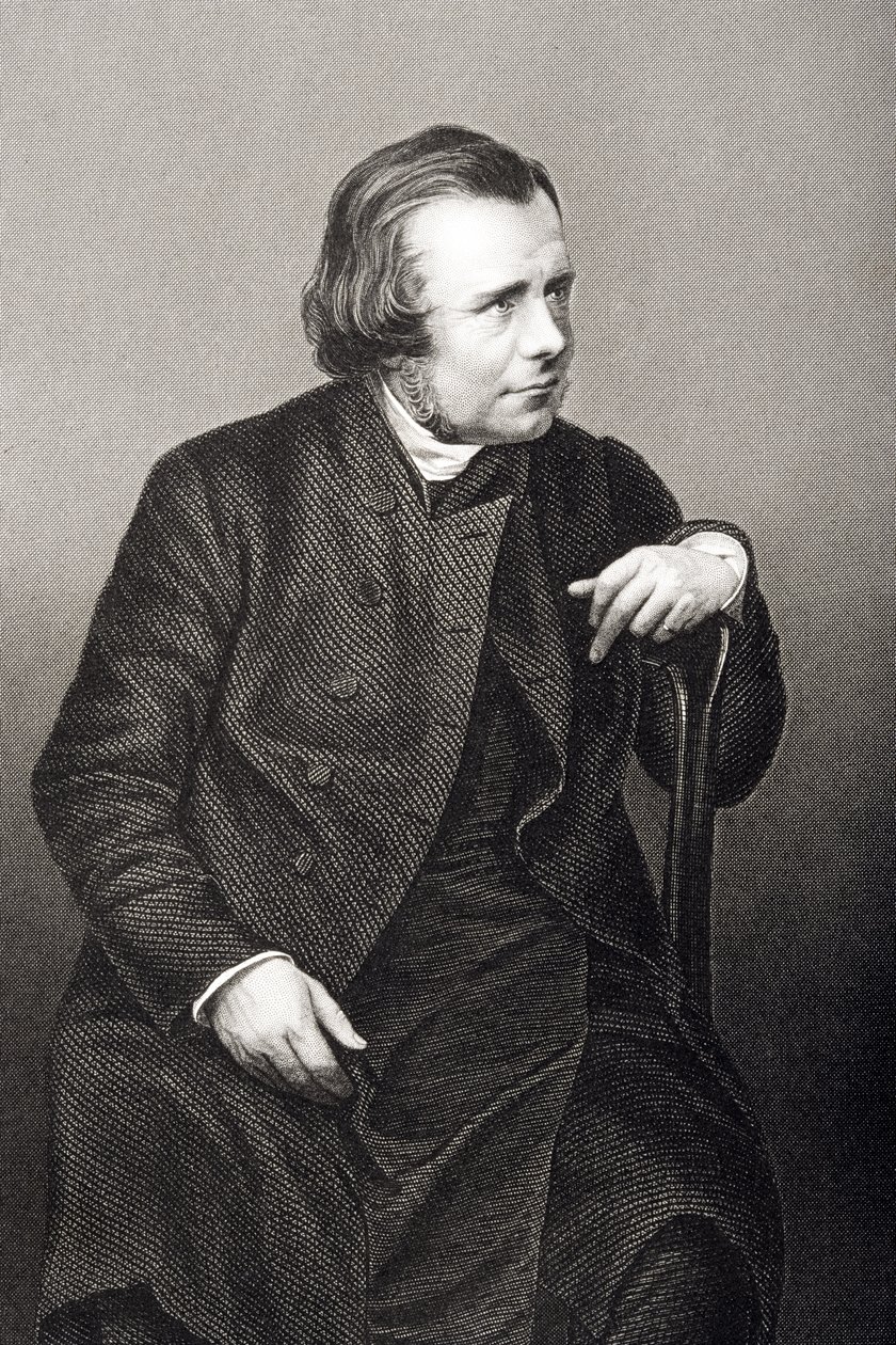 Samuel Wilberforce (1805-73) gravert av DJ Pound fra et fotografi, fra 'The Drawing-Room of Eminent Personages, Volume 2', publisert i London, 1860 av John Jabez Edwin Paisley Mayall