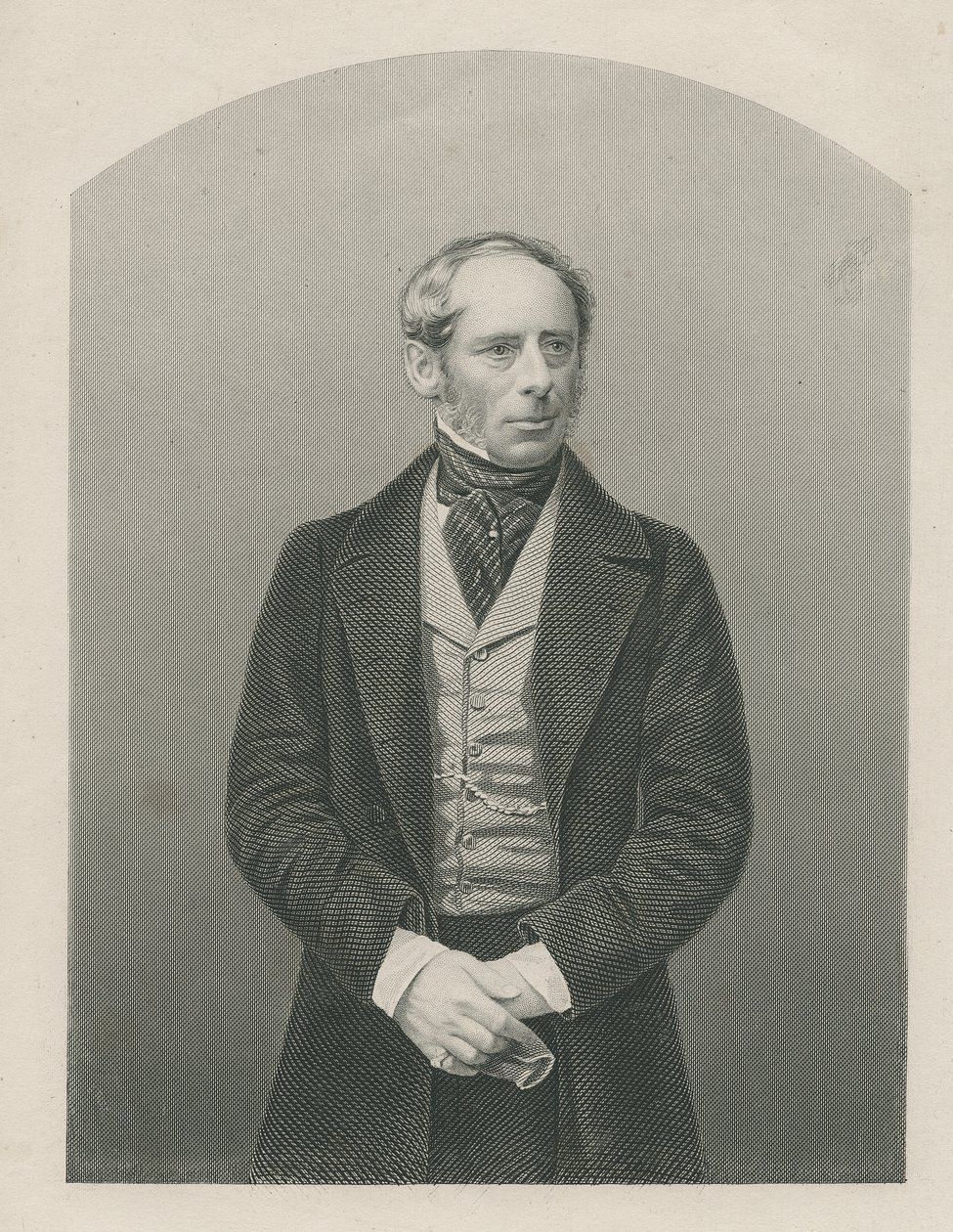 Sir John Somerset Pakington gravert av D.J. Pund fra et fotografi, fra 